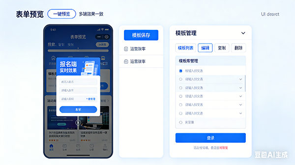 表单预览与模板管理界面